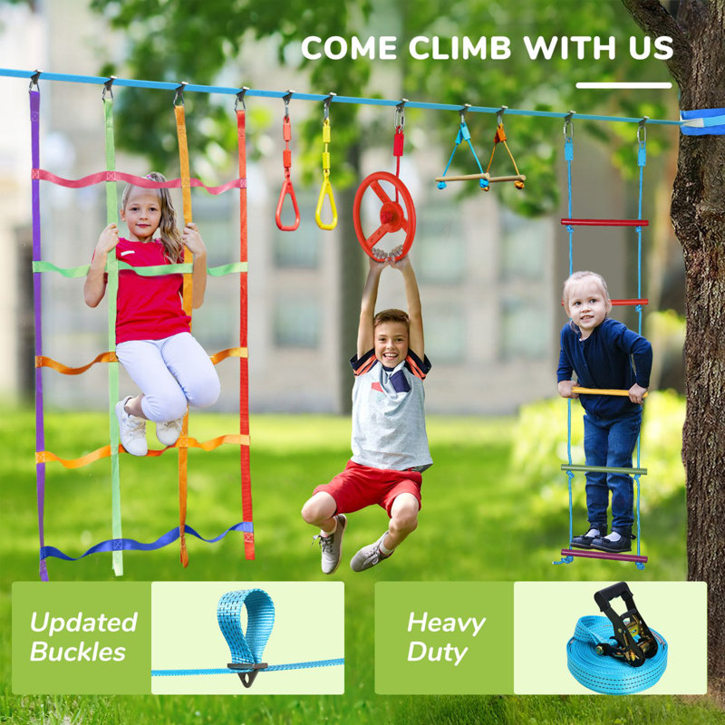 Klo Kick 50FT Ninja Warrior Obstacle Course & Reviews | Wayfair
